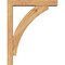 Ekena Millwork Thorton Block Smooth Bracket w/ Offset Brace, Western Red Cedar, 3 1/2"W x 14"D x 18"H BKT0402X14X18THR05SWR - alternate 2